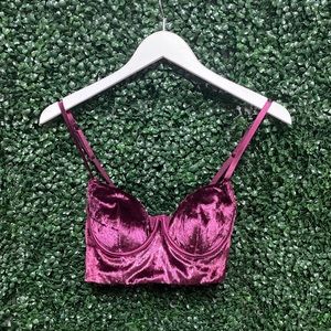 Velvet Purple bralette / corset